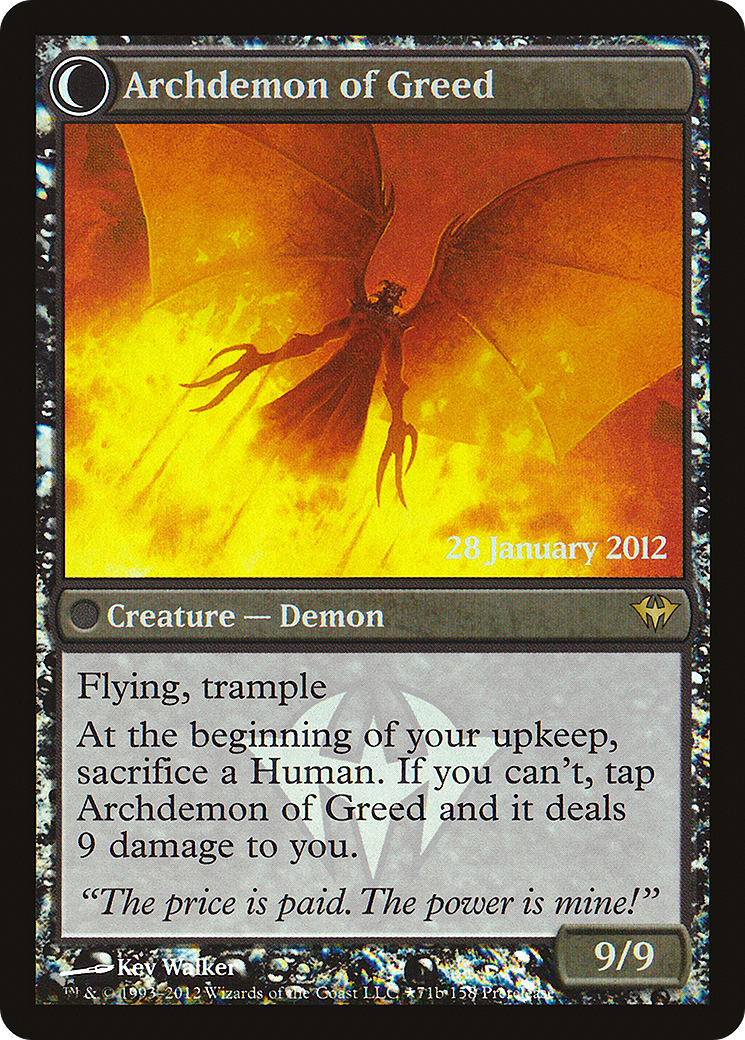 Ravenous Demon // Archdemon of Greed (PRE-71★) - Dark Ascension Promos: (Double Faced Transform) Foil