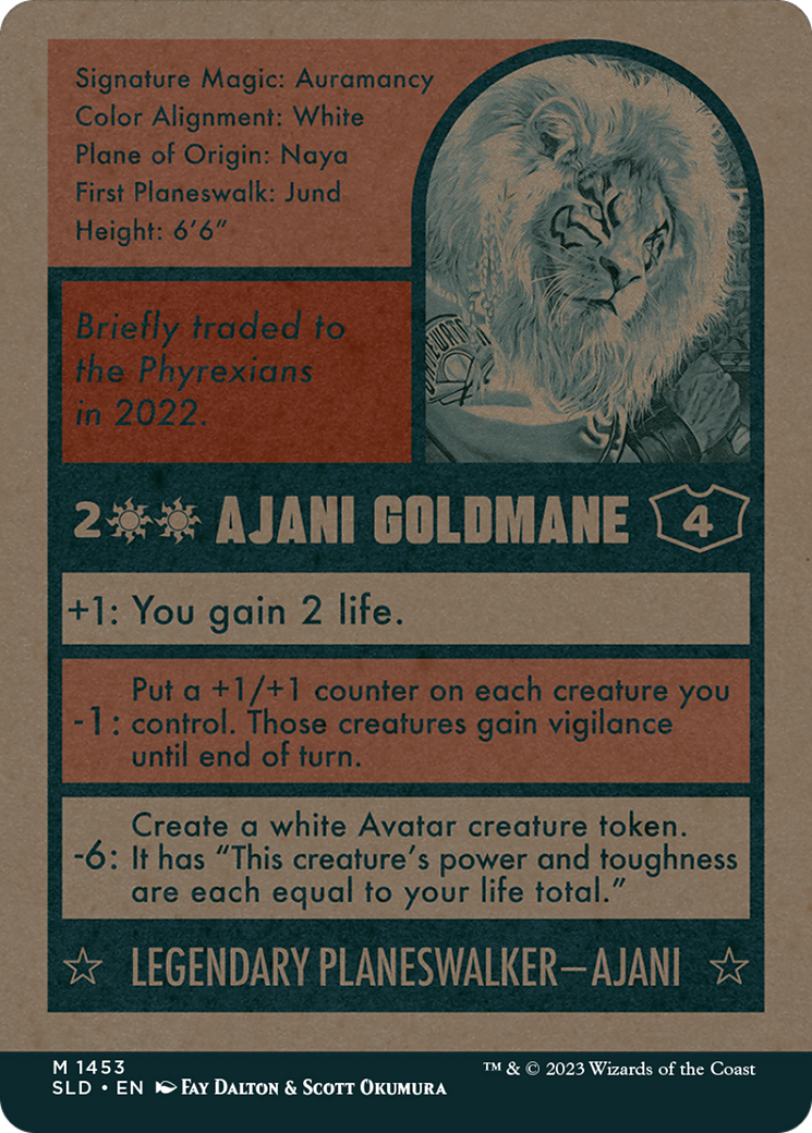 Ajani Goldmane // Ajani Goldmane (SLD-1453) - Secret Lair Drop: (Full Art) (Borderless)