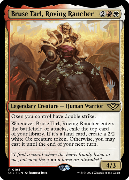 Bruse Tarl, Roving Rancher (PPOTJ-198P) - Outlaws of Thunder Junction Promos Foil