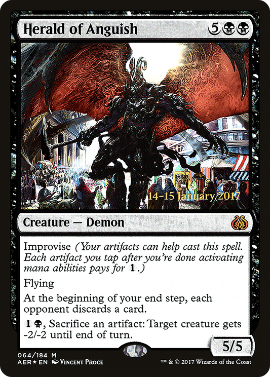Herald of Anguish (PRE-64S) - Aether Revolt Promos Foil