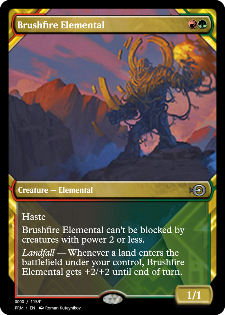 Brushfire Elemental (PRM-83710) - Magic Online Promos Foil