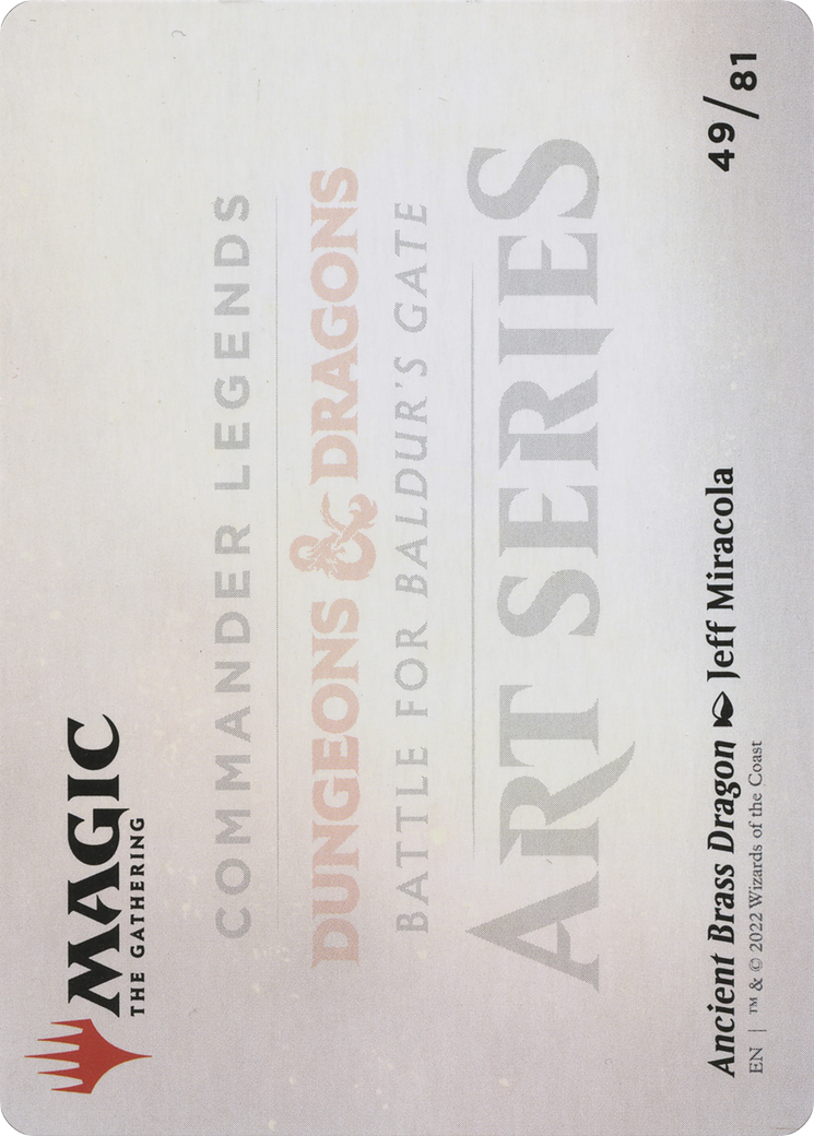 Ancient Brass Dragon // Ancient Brass Dragon (ACLB-049) - Battle for Baldur's Gate Art Series (Borderless) Foil