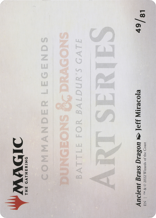 Ancient Brass Dragon // Ancient Brass Dragon (ACLB-049) - Battle for Baldur's Gate Art Series (Borderless) Foil