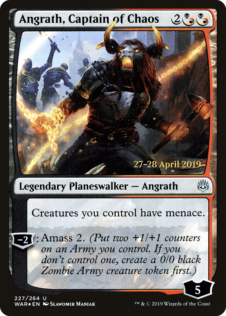 Angrath, Captain of Chaos (PRE-227S) - War of the Spark Promos Foil