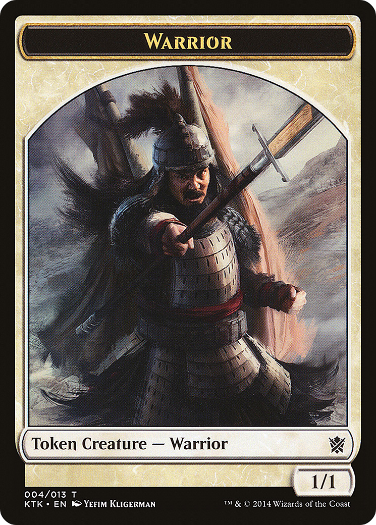 Warrior (KTK-004) - Khans of Tarkir Tokens