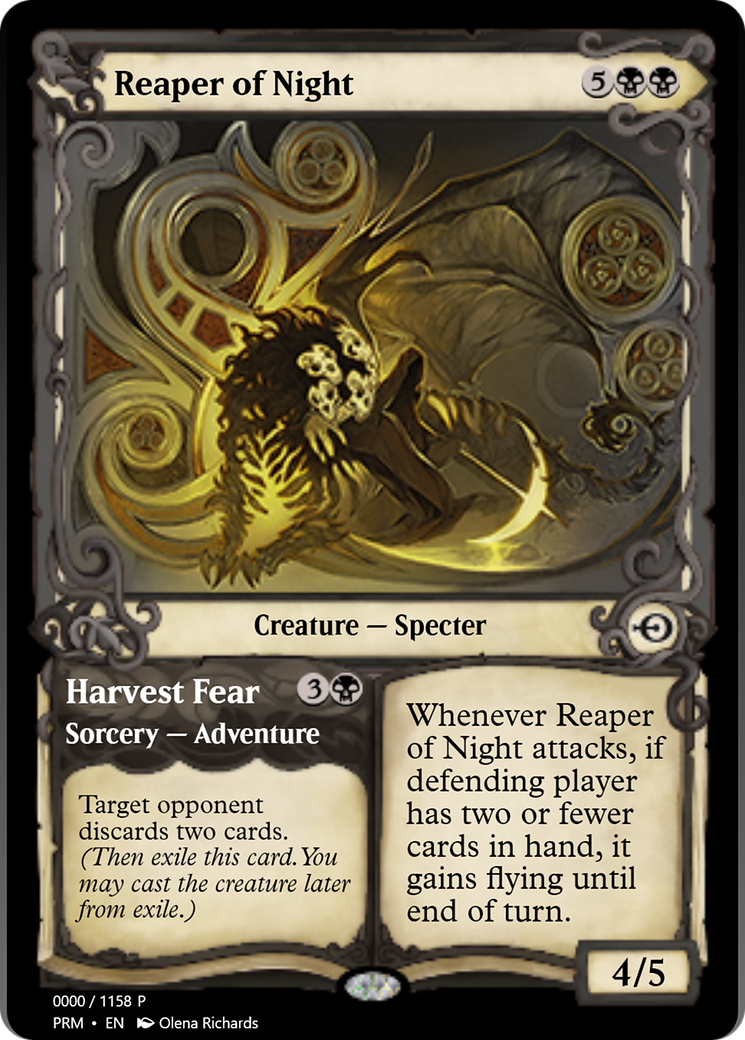 Reaper of Night // Harvest Fear (PRM-78770) - Magic Online Promos