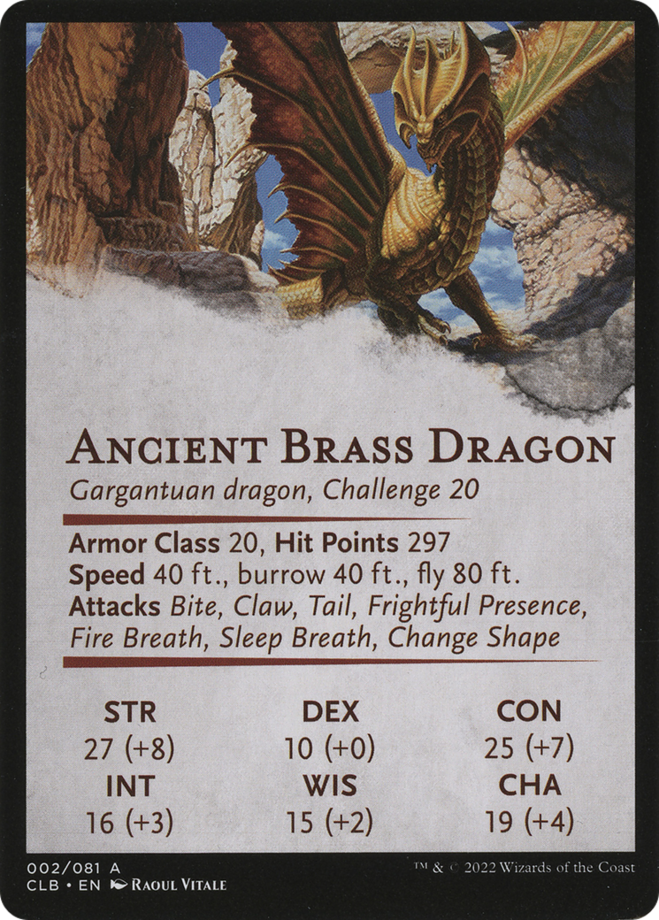 Ancient Brass Dragon // Ancient Brass Dragon (ACLB-002) - Battle for Baldur's Gate Art Series (Borderless) Foil