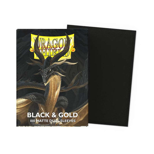 DRAGON SHIELD SLEEVES DUAL MATTE BLACK & GOLD