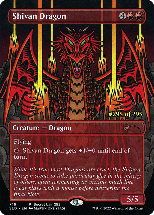 Shivan Dragon (SLD-716) - Secret Lair Drop (Borderless)