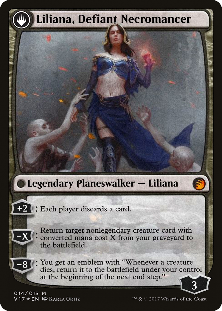 Liliana, Heretical Healer // Liliana, Defiant Necromancer (V17-014) - From the Vault: Transform: (originpwdfc) Foil