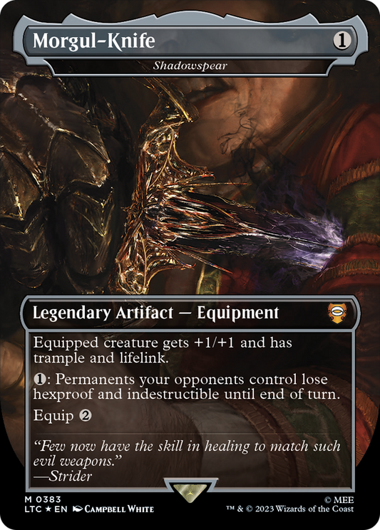 Shadowspear (LTC-383) - Tales of Middle-earth Commander / Morgul-Knife (Borderless) Foil