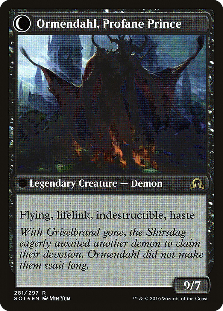 Westvale Abbey // Ormendahl, Profane Prince (PRE-281S) - Shadows over Innistrad Promos: (Double Faced Transform) Foil