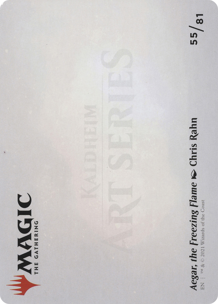 Aegar, the Freezing Flame // Aegar, the Freezing Flame (AKHM-055) - Kaldheim Art Series (Borderless) Foil