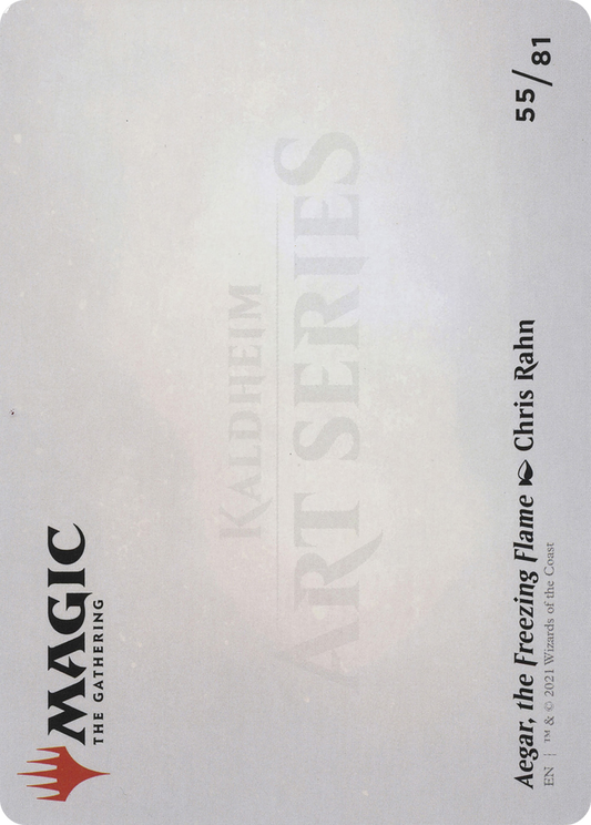 Aegar, the Freezing Flame // Aegar, the Freezing Flame (AKHM-055) - Kaldheim Art Series (Borderless) Foil