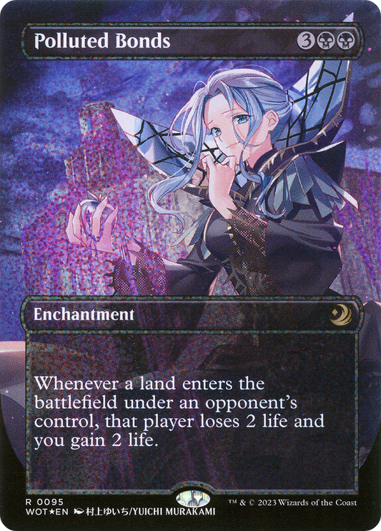 Polluted Bonds (WOT-095) - Wilds of Eldraine: Enchanting Tales (Borderless) Foil