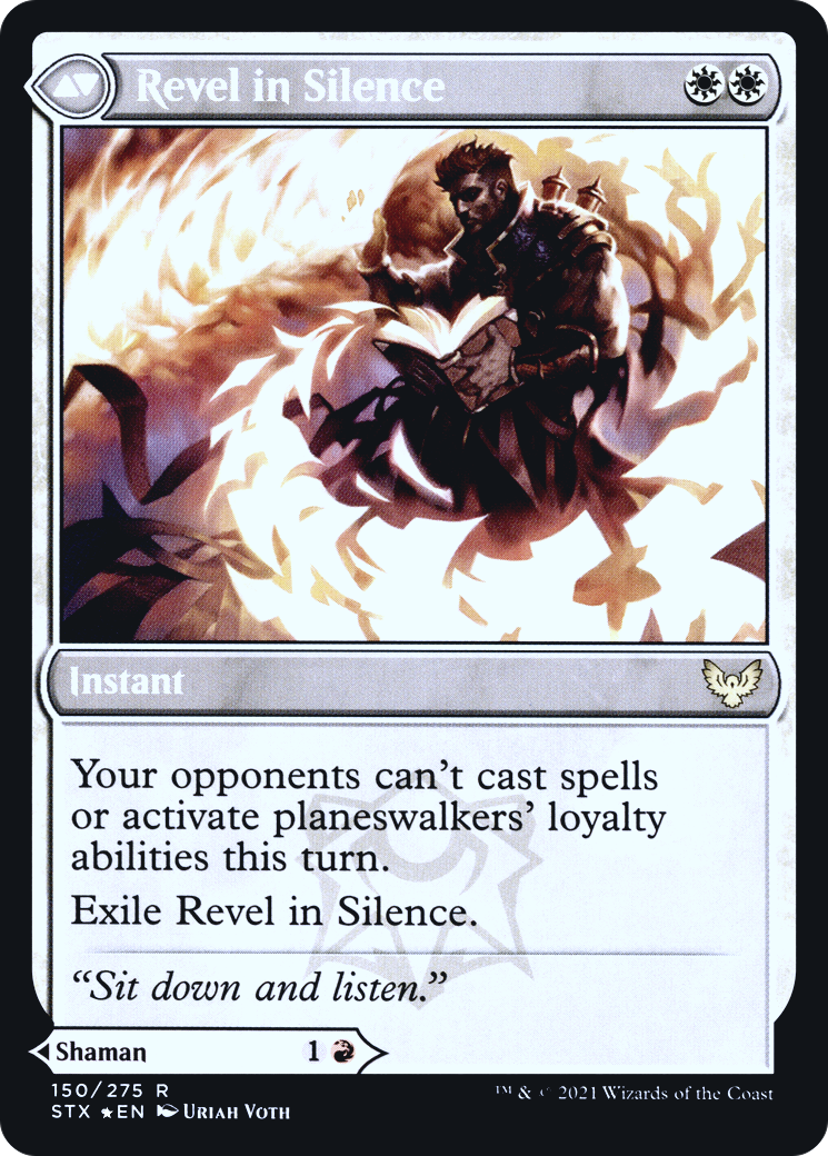 Flamescroll Celebrant // Revel in Silence (PRE-150S) - Strixhaven: School of Mages Promos Foil