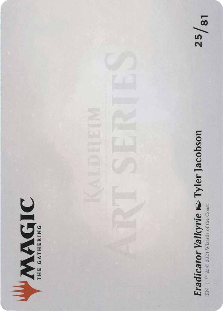 Eradicator Valkyrie // Eradicator Valkyrie (AKHM-025) - Kaldheim Art Series (Borderless) Foil