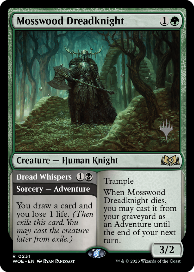 Mosswood Dreadknight // Dread Whispers (PPWOE-231P) - Wilds of Eldraine Promos Foil