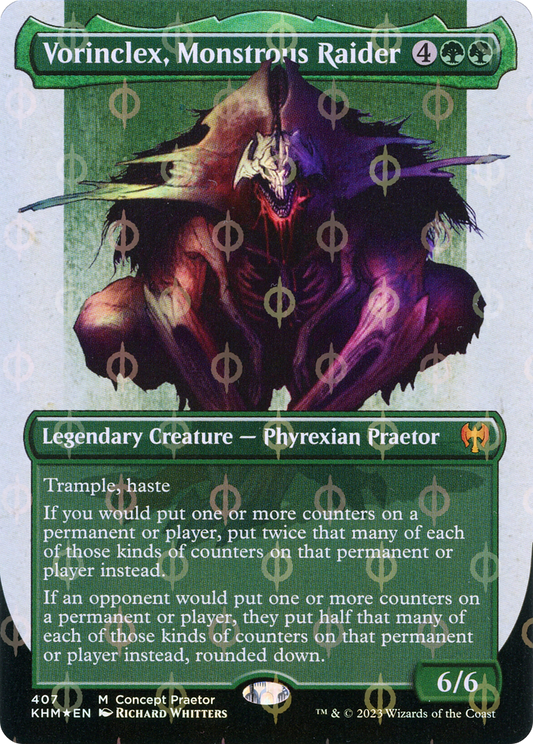 Vorinclex, Monstrous Raider (ONE-407) - Kaldheim (Borderless) Foil