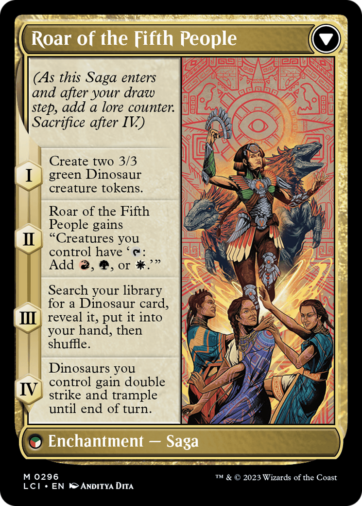 Huatli, Poet of Unity // Roar of the Fifth People (LCI-296) - The Lost Caverns of Ixalan: (Showcase)