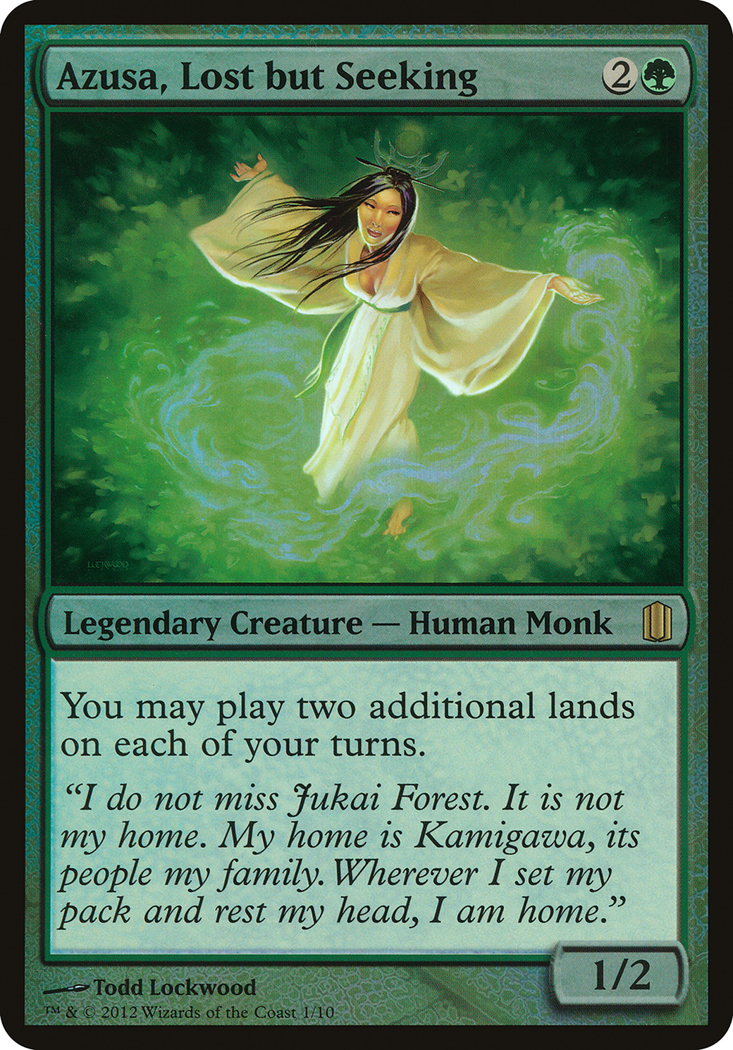 Azusa, Lost but Seeking (OVER-001) - Commander's Arsenal Oversized Foil