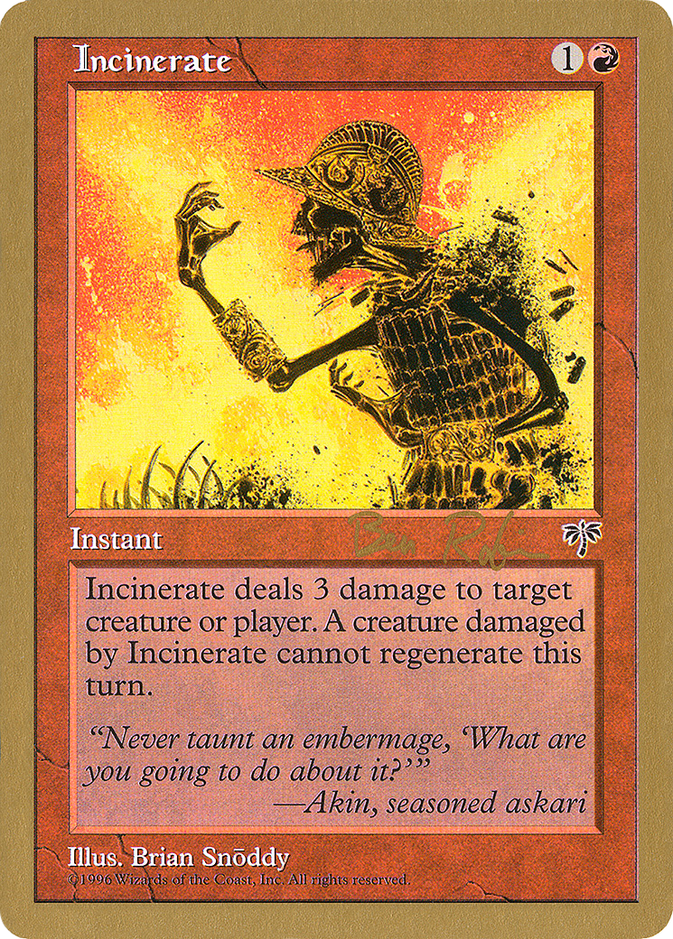 Incinerate (WCD-BR184) - World Championship Decks 1998