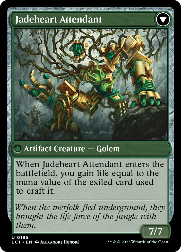 Jade Seedstones // Jadeheart Attendant (LCI-195) - The Lost Caverns of Ixalan