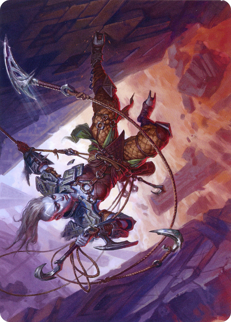 Akiri, Fearless Voyager // Akiri, Fearless Voyager (AZNR-074) - Zendikar Rising Art Series (Borderless) Foil