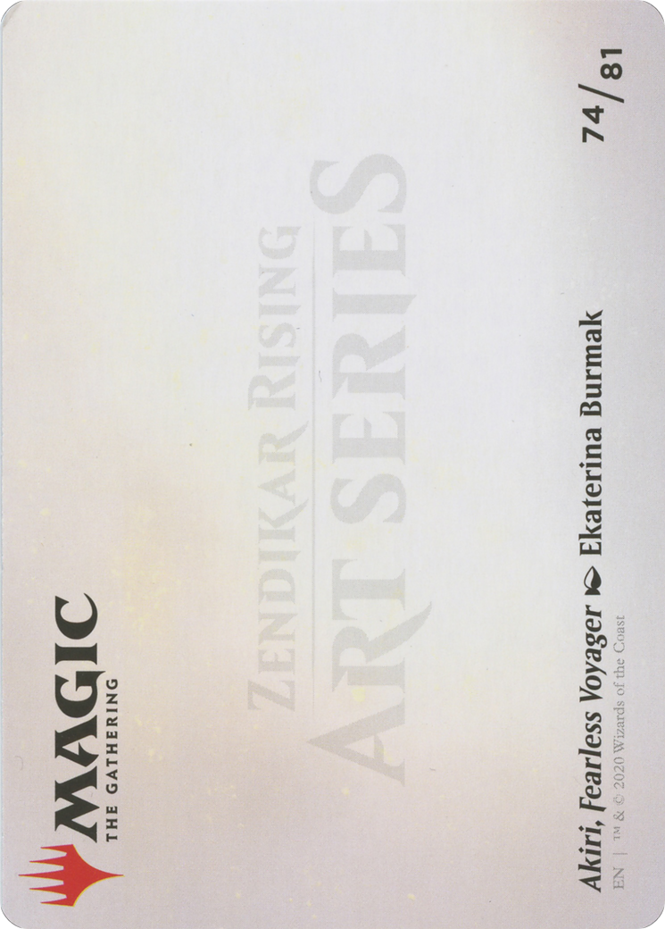 Akiri, Fearless Voyager // Akiri, Fearless Voyager (AZNR-074) - Zendikar Rising Art Series (Borderless)