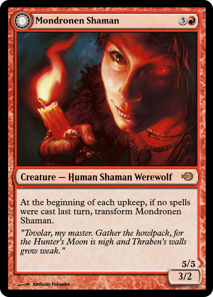 Mondronen Shaman // Tovolar's Magehunter (PRM-43507) - Magic Online Promos: (Double Faced Transform) Foil