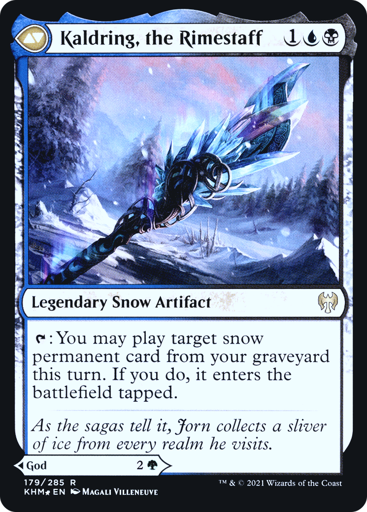 Jorn, God of Winter // Kaldring, the Rimestaff (PRE-179S) - Kaldheim Promos: (snow) Foil
