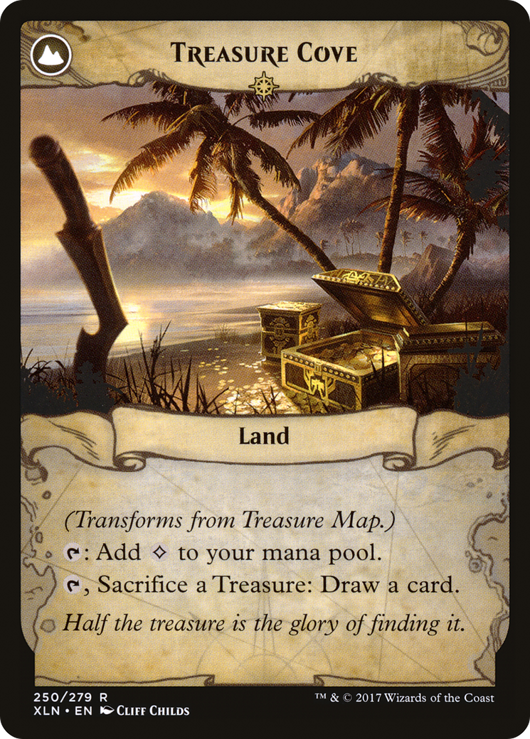 Treasure Map // Treasure Cove (XLN-250) - Ixalan: (compasslanddfc) Foil