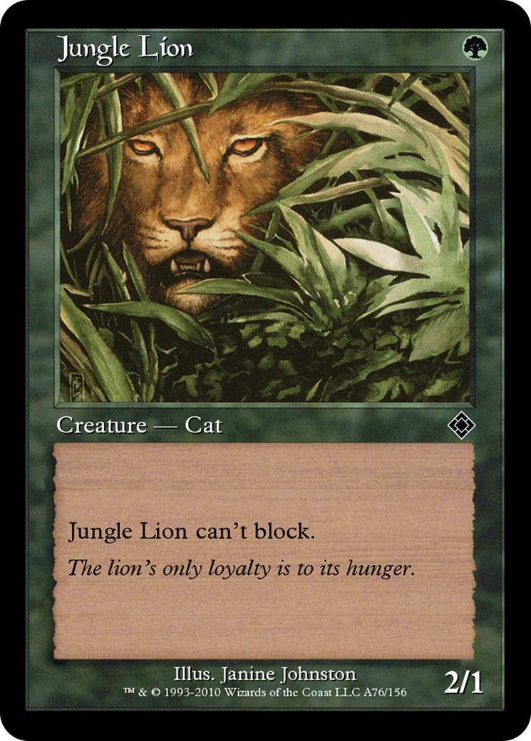 Jungle Lion (TD0-A76) - Magic Online Theme Decks