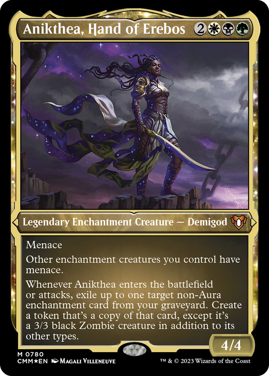 Anikthea, Hand of Erebos (CMM-780) - Commander Masters: (enchantment) Etched Foil