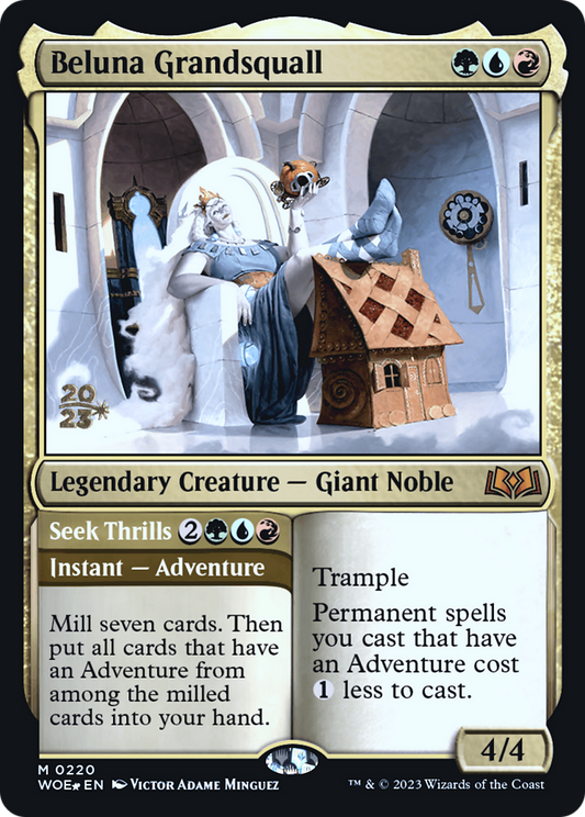 Beluna Grandsquall // Seek Thrills (PRE-220S) - Wilds of Eldraine Promos Foil