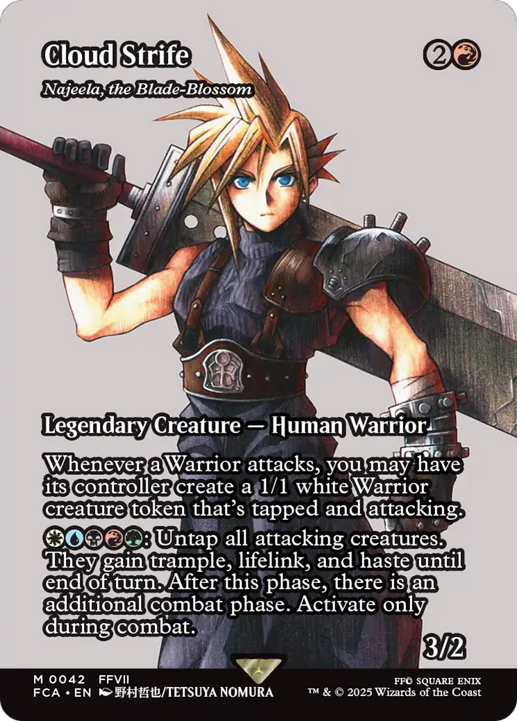 Cloud Strife - Najeela, the Blade-Blossom (Showcase) (FCA-042) - FINAL FANTASY: Through the Ages Foil