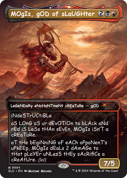 Mogis, God of Slaughter (SLD-9994) - Secret Lair Drop: (enchantment) (Borderless)