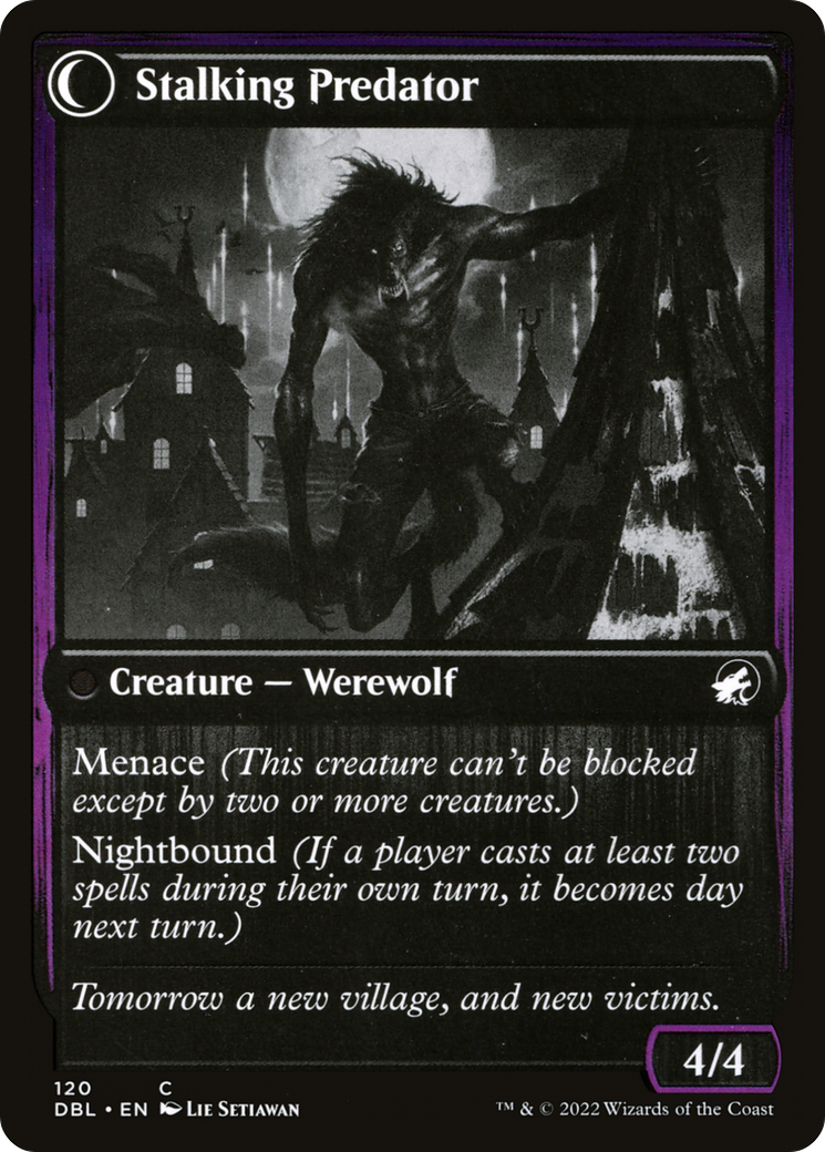 Shady Traveler // Stalking Predator (DBL-120) - Innistrad: Double Feature: (Double Faced Transform)