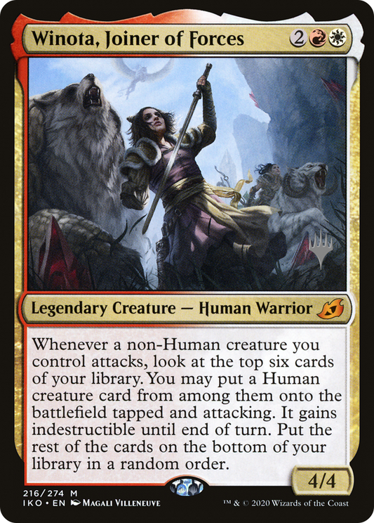 Winota, Joiner of Forces (PPIKO-216P) - Ikoria: Lair of Behemoths Promos Foil