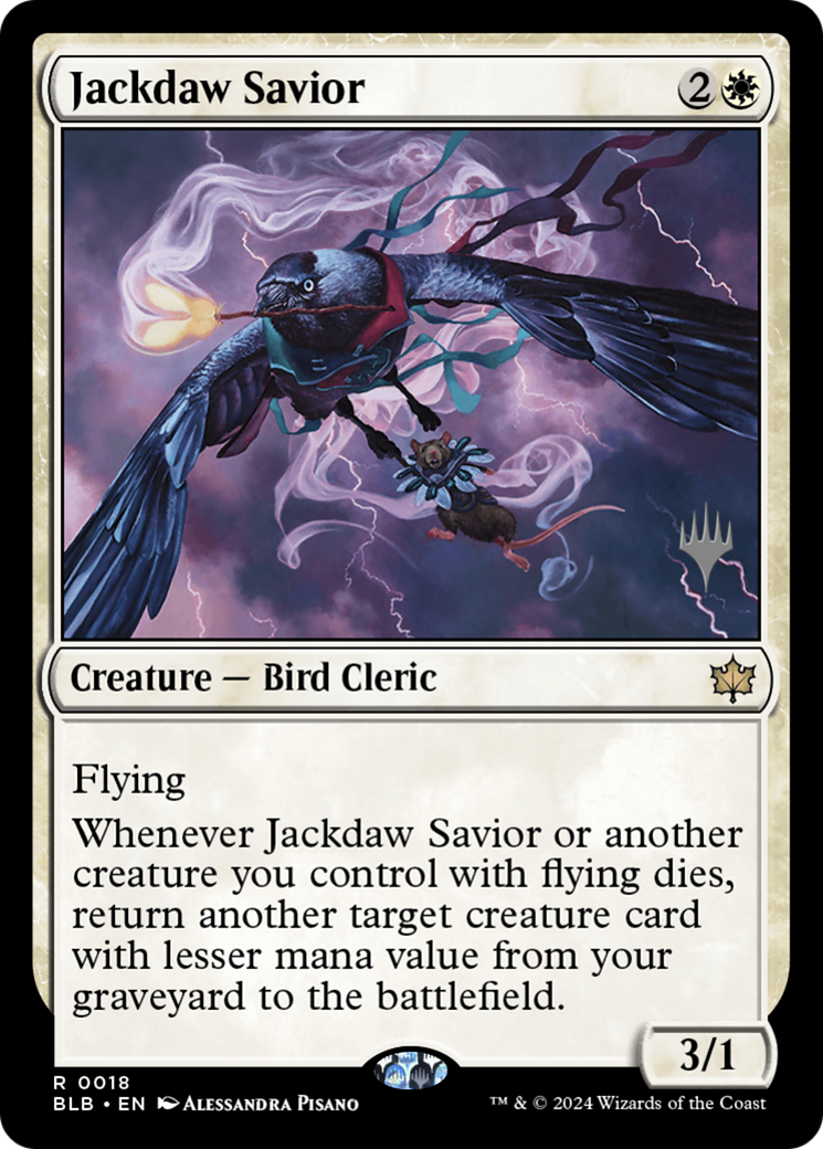 Jackdaw Savior (PPBLB-18P) - Bloomburrow Promos Foil