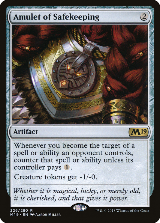 Amulet of Safekeeping (M19-226) - Core Set 2019 Foil