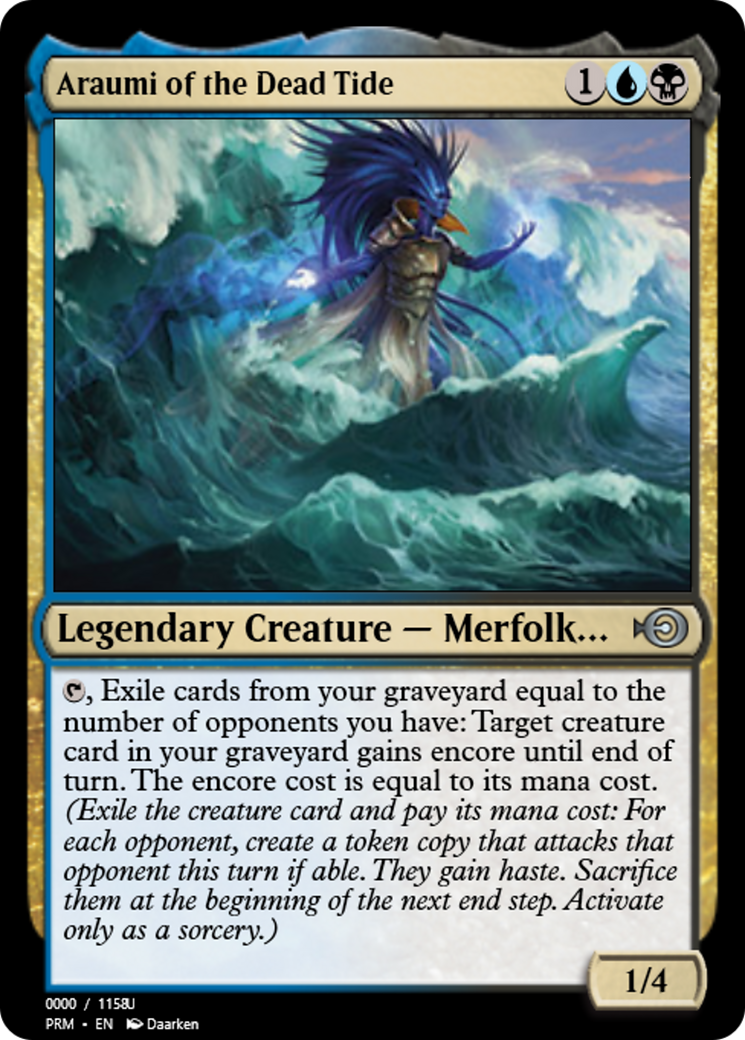 Araumi of the Dead Tide (PRM-86270) - Magic Online Promos Foil