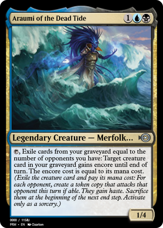 Araumi of the Dead Tide (PRM-86270) - Magic Online Promos Foil