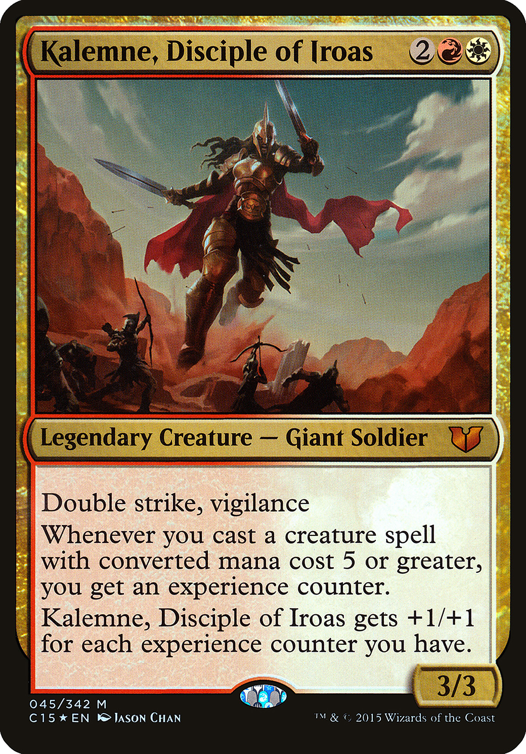 Kalemne, Disciple of Iroas (OVER-045) - Commander 2015 Oversized Foil