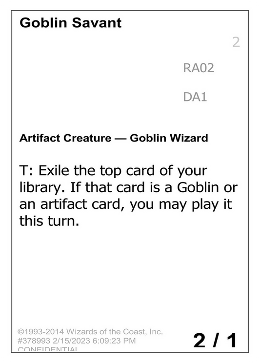 Goblin Savant (UNK-RA02A) - Unknown Event