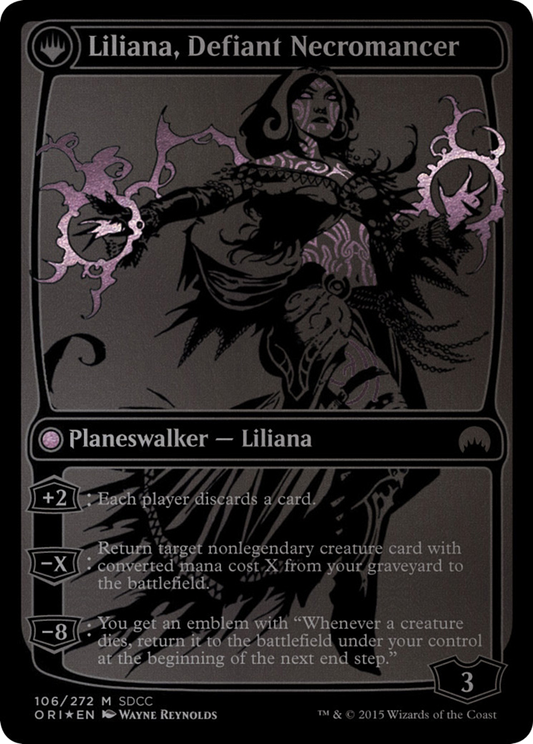 Liliana, Heretical Healer // Liliana, Defiant Necromancer (MEDIA-106) - San Diego Comic-Con 2015: (originpwdfc) Foil
