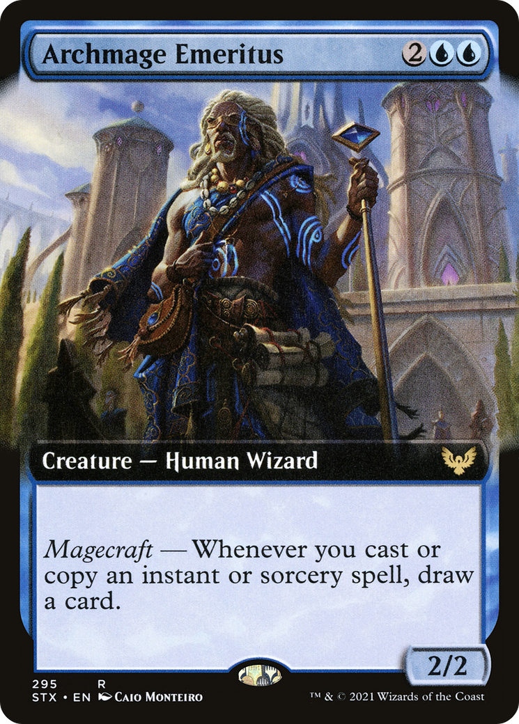 Archmage Emeritus (STX-295) - Strixhaven: School of Mages: (Extended Art) Foil