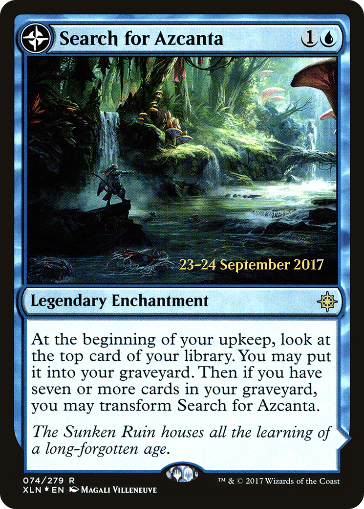 Search for Azcanta // Azcanta, the Sunken Ruin (PRE-74S) - Ixalan Promos: (compasslanddfc) Foil