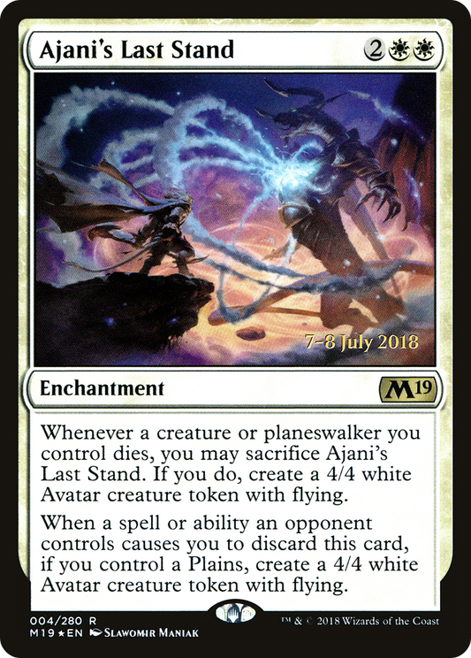 Ajani's Last Stand (PRE-04S) - Core Set 2019 Promos Foil