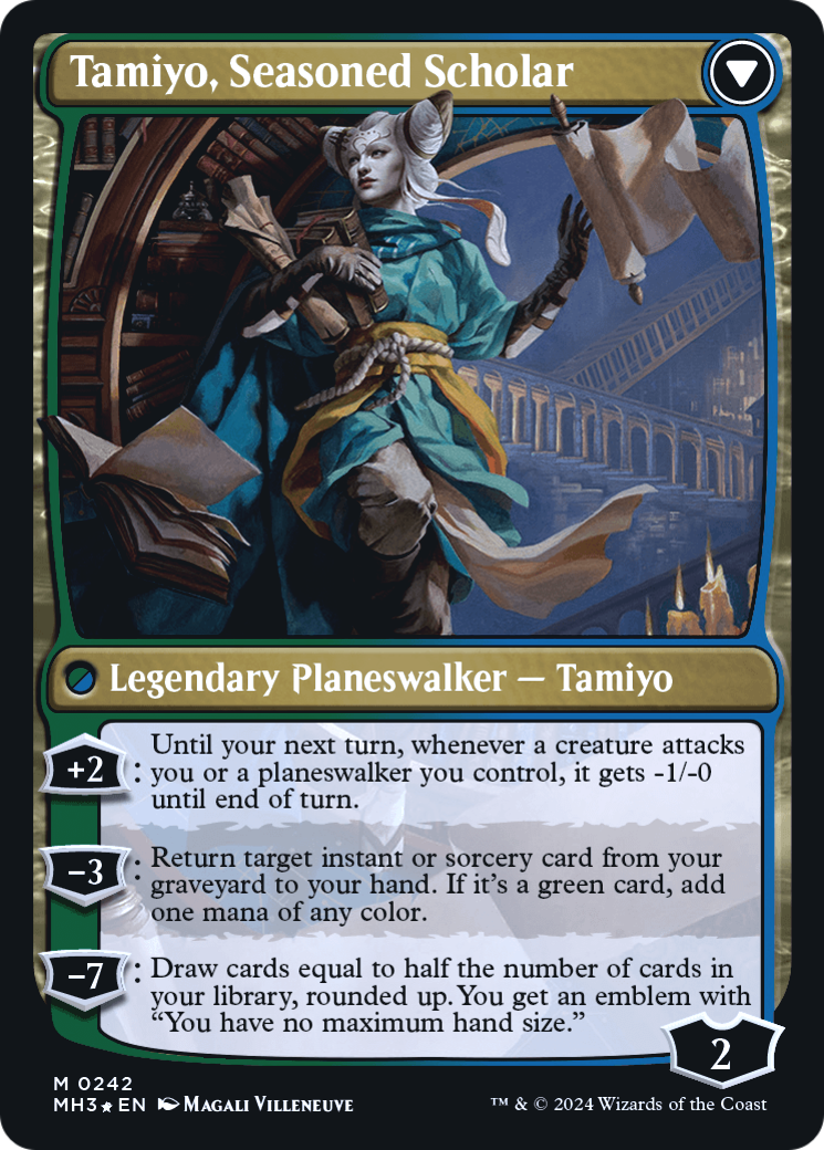 Tamiyo, Inquisitive Student // Tamiyo, Seasoned Scholar (PRE-242S) - Modern Horizons 3 Promos Foil